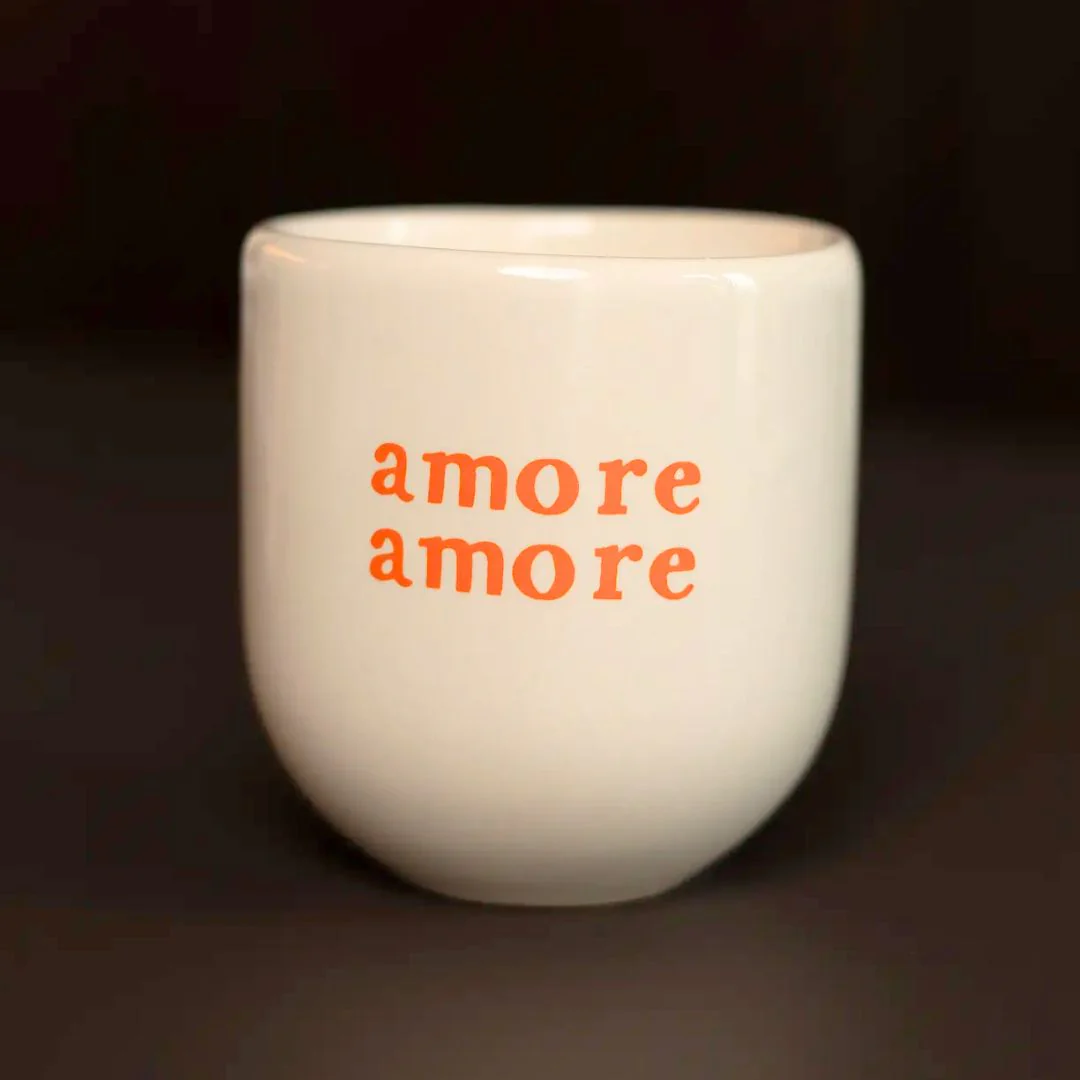 Keramikbecher 'amore amore' offwhite – Bild 2
