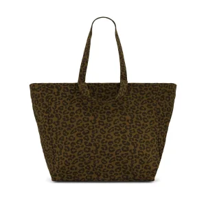 Damen Shopper olivegrün/Leo
