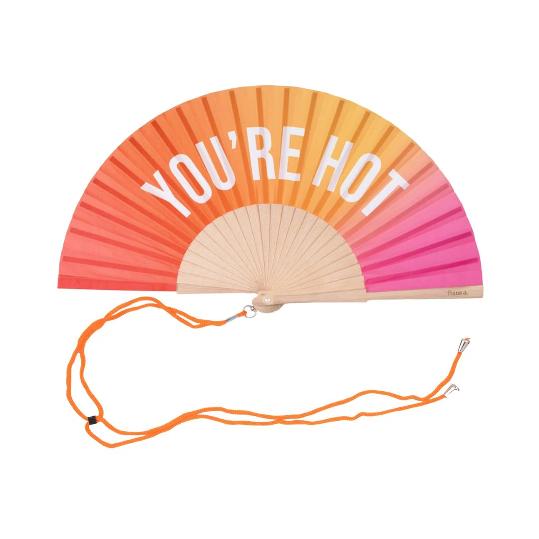 Damen Fächer 'YOU'RE HOT' mit Farbverlauf – Bild 4