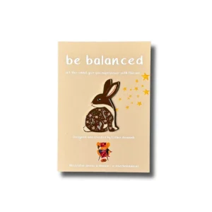 Ansteckpin 'Kaninchen - Be balanced'