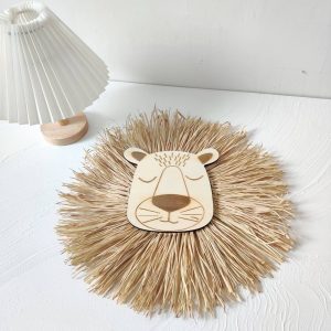 Kinderzimmer Dekoration Löwe Bast